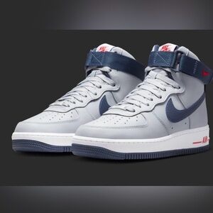 NIKE Air Force 1 “NEW ENGLAND" Women’s shoes-Wolf Grey & College Navy